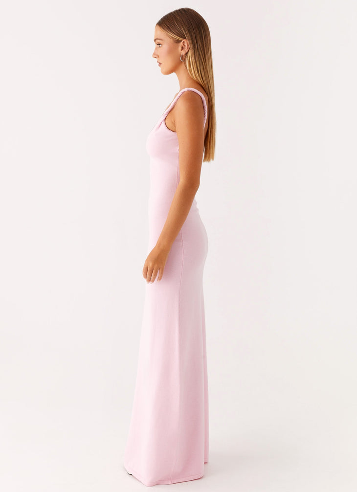 Woman wearing pink sleeveless scoop neck maxi dress — Peppermayo | Endless UAE