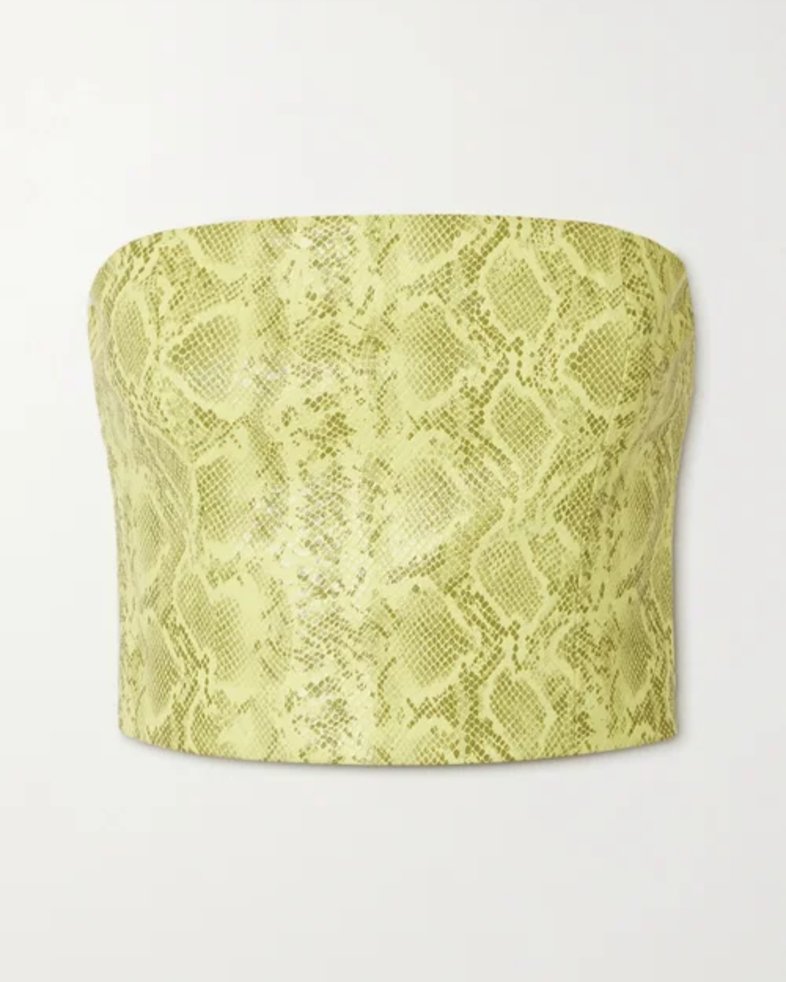 Rotate Emili lime green lace strapless cropped top with chain necklace — Rotate | Endless UAE