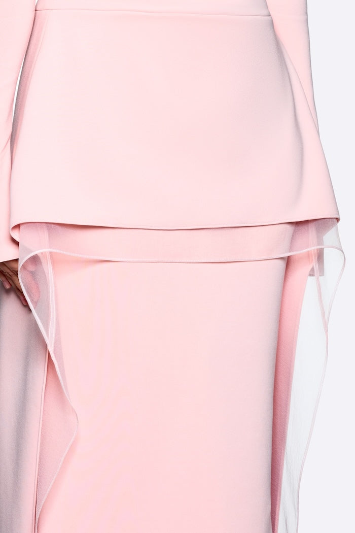 Stari Dress in pink with long sleeves and layered skirt — Chats by c.dam | Endless UAE