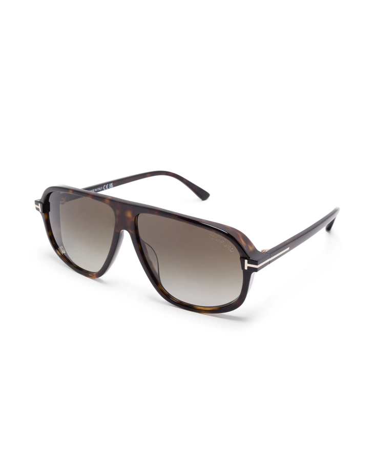 Tortoiseshell aviator sunglasses with gradient brown lenses — Tom Ford | Endless UAE