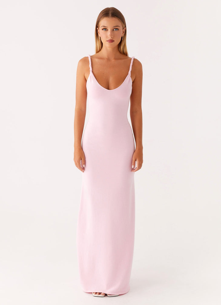 Woman wearing pink sleeveless scoop neck maxi dress — Peppermayo | Endless UAE