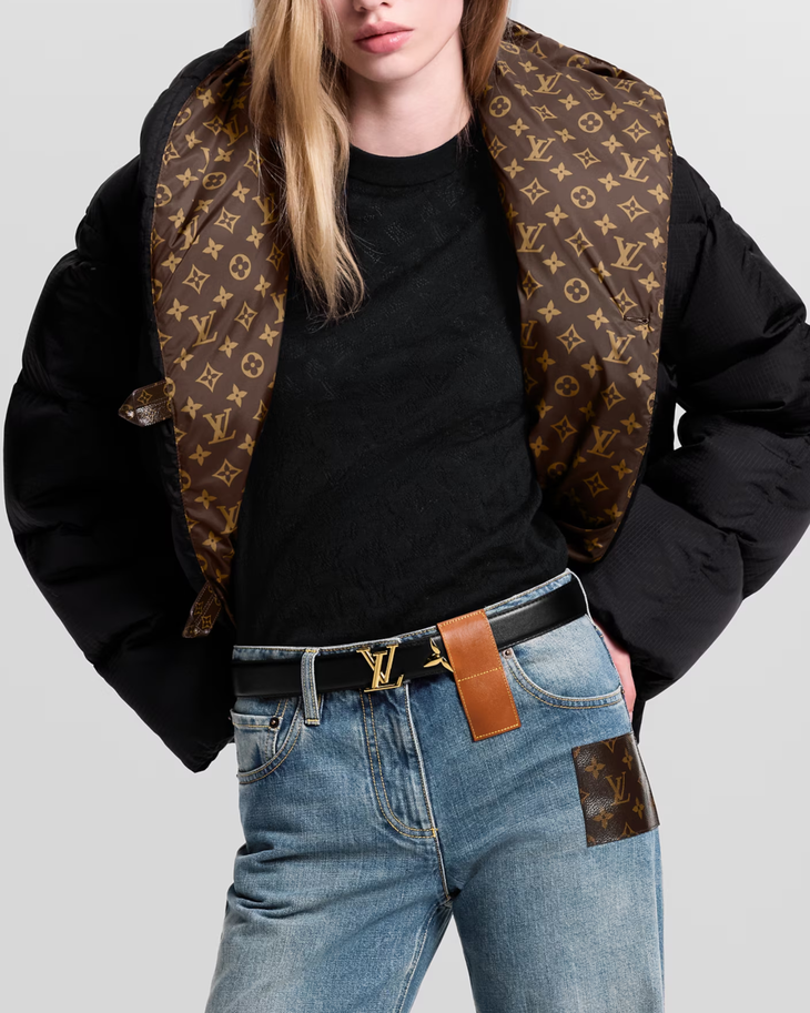 LV 30mm Reversible Belt in black leather with monogram lining and gold buckle — Louis Vuitton | Endless UAE