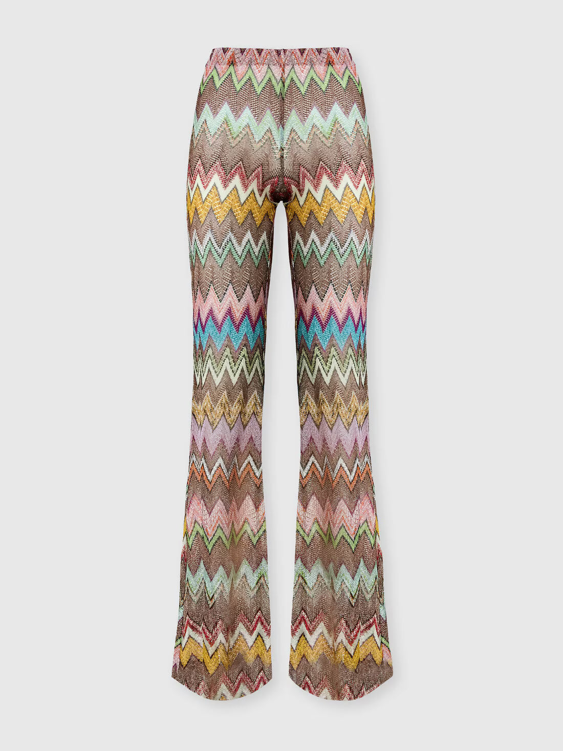 Multicolored zigzag knit beach cover-up pants with wide-leg silhouette — Missoni | Endless UAE