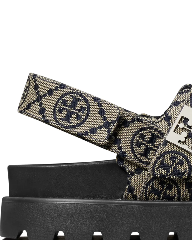 Mellow Sport Sandal with monogram straps and black lug sole — Tory Burch | Endless UAE