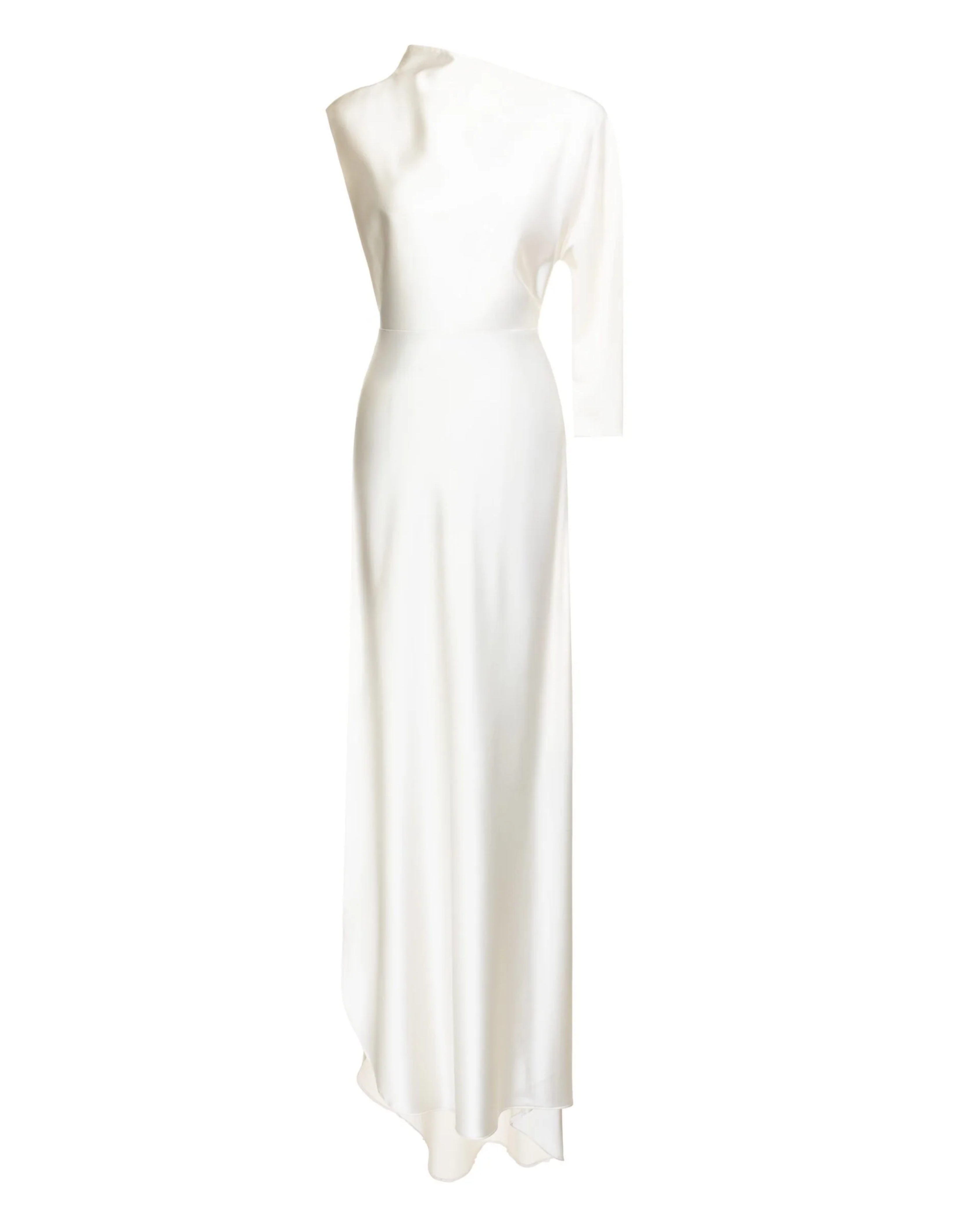 Cannes Pearl Dress featuring asymmetrical one-shoulder neckline and flowing maxi silhouette — Matters | Endless UAE