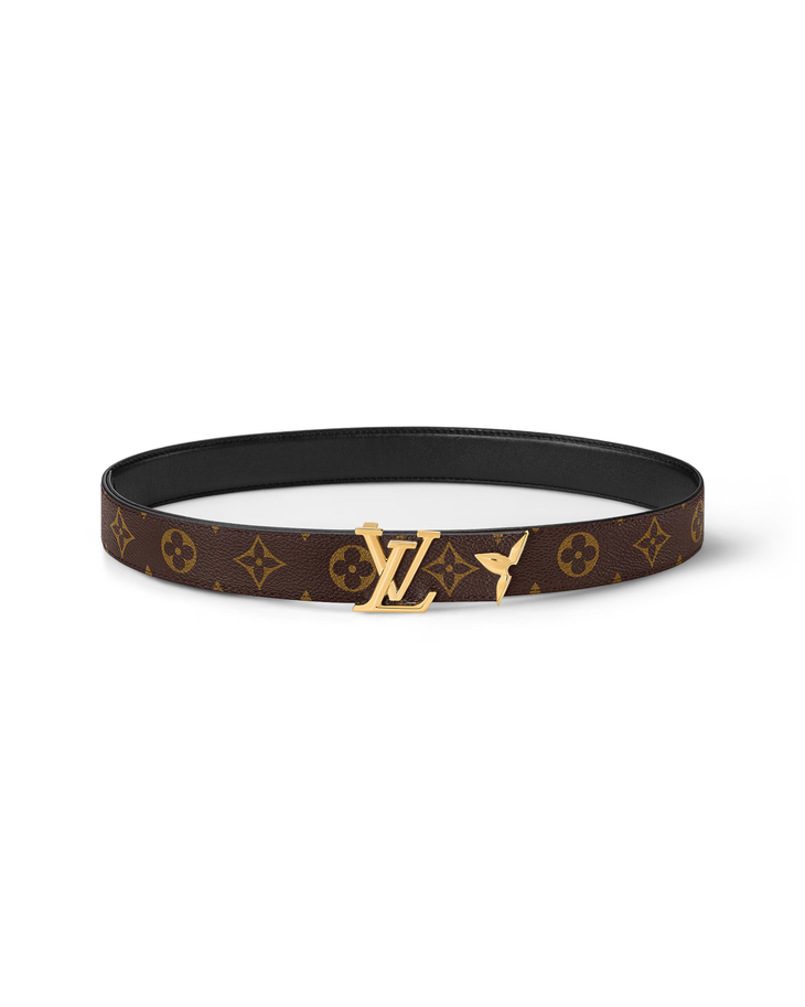 LV 30mm Reversible Belt in black leather with monogram lining and gold buckle — Louis Vuitton | Endless UAE