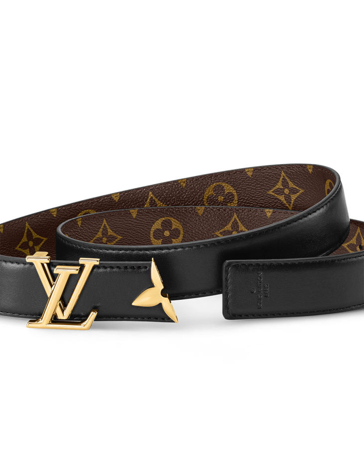 LV 30mm Reversible Belt in black leather with monogram lining and gold buckle — Louis Vuitton | Endless UAE