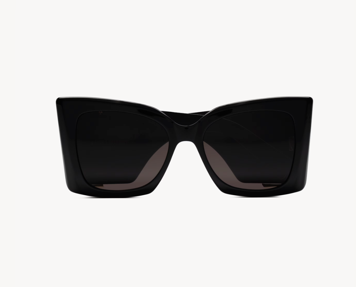 Bold black oversized square sunglasses with dark lenses — YSL | Endless UAE