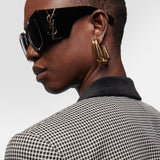 Bold black oversized square sunglasses with dark lenses — YSL | Endless UAE