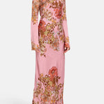 Back Ties Floral Maxi Dress in Pink — Hemant & Nandita | Endless UAE