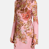 Back Ties Floral Maxi Dress in Pink — Hemant & Nandita | Endless UAE