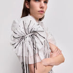 Clara Maxi Dress in white with pleated bodice and puff sleeves — Aje | Endless UAE