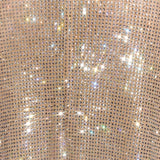 Champagne sequin halter midi dress with plunging neckline — Endless | Endless UAE