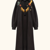 Mystic Appliquéd Cotton Maxi Dress