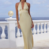 Sylvie Plunge V-neck Maxi Dress