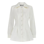 White button-up shirt dress with long sleeves — Odd Muse | Endless UAE