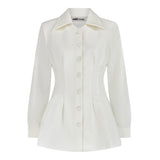 White button-up shirt dress with long sleeves — Odd Muse | Endless UAE