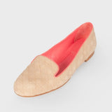 Quilted Suede Ballet Flats