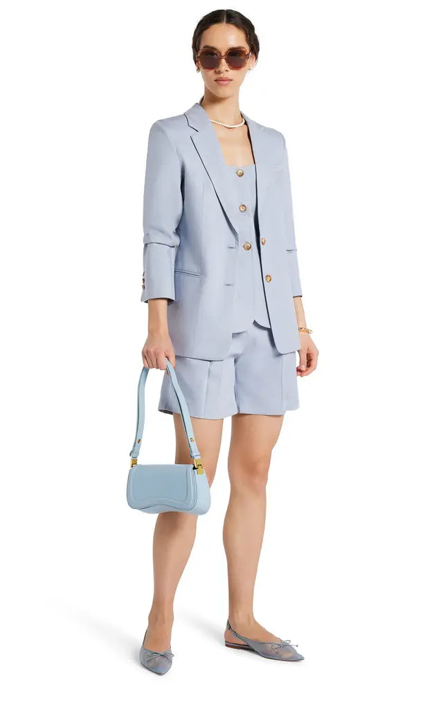 Bloom Waistcoat in light blue with button front and matching skirt — Serena | Endless UAE