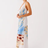 Stars Align Cowl Maxi Dress in multi-color abstract print — Peppermayo | Endless UAE