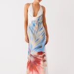 Stars Align Cowl Maxi Dress in multi-color abstract print — Peppermayo | Endless UAE