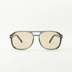 Gray aviator sunglasses with light tinted lenses and double bridge detail — Tom Ford | Endless UAE