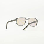 Gray aviator sunglasses with pink-tinted lenses and double bridge detail, shown from rear angle — Tom Ford | Endless UAE