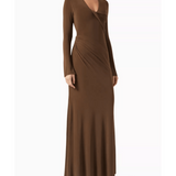 Jasmine Maxi Dress In Brown
