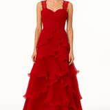 Ruffle Evening Dress