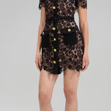 Guipure Lace Mini Dress