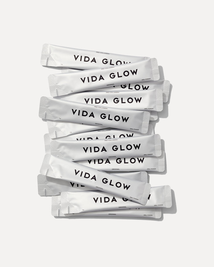 Pro Collagen+ oral powder sachet and box by Vida Glow — Vida Glow | Endless UAE