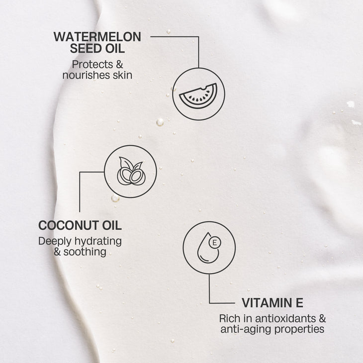 SPF50 Watermelon Tanning Oil sunscreen in amber bottle with pink cap — Bali Body | Endless UAE