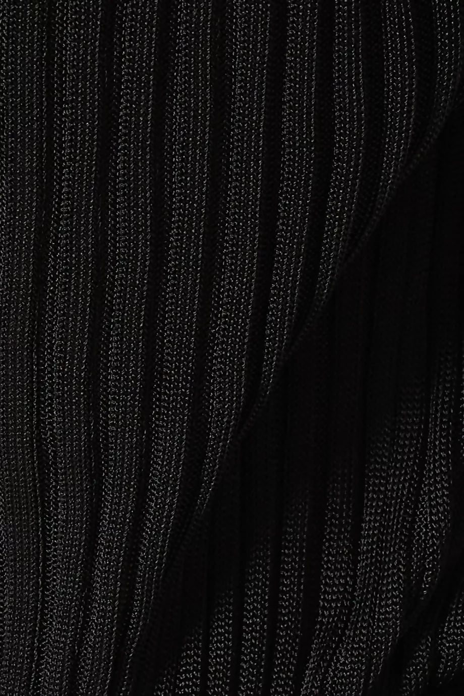 Black ribbed knit midi dress with cut-out details and side slit — Self-Portrait | Endless UAE