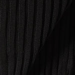Black ribbed knit midi dress with cut-out details and side slit — Self-Portrait | Endless UAE