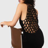 Braided-Back Maxi Dress