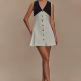 Oli Sleeveless Contrast Mini Dress