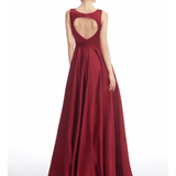 A-line Scoop Floor-Length Satin Bridesmaid Dress - Endless - UAE Rental and Resale for Women's Fashion