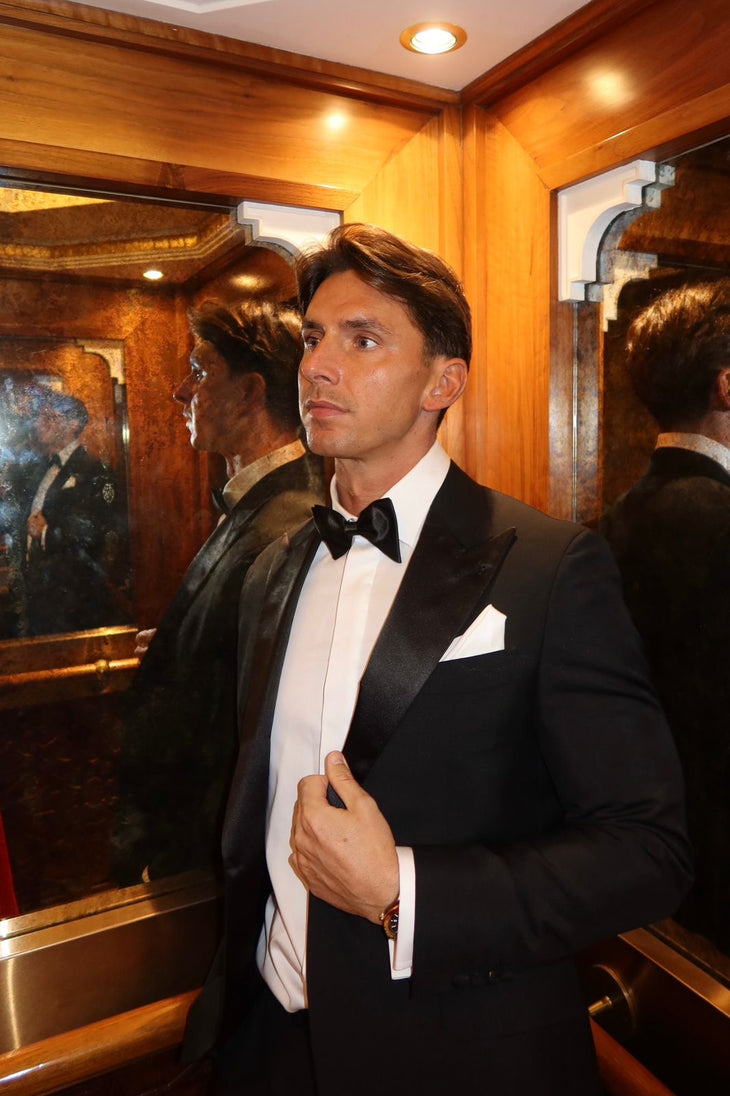 Classic black tuxedo jacket with bow tie and white shirt — Endless | Endless UAE