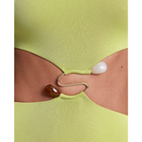 Hardware Detail Cut-Out Maxi Dress