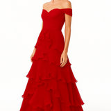 Ruffle Evening Dress