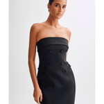 Abbie Strapless Suiting Mini Dress - Endless - UAE Rental and Resale for Women's Fashion