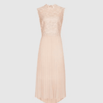 Aideen Lace Detail Pleated Midi Dress - Endless - UAE Rental and Resale for Women's Fashion