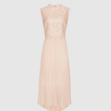 Aideen Lace Detail Pleated Midi Dress - Endless - UAE Rental and Resale for Women's Fashion