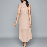 Aideen Lace Detail Pleated Midi Dress - Endless - UAE Rental and Resale for Women's Fashion