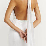 Aisle White Linen High Neck Dress - Endless - UAE Rental and Resale for Women's Fashion