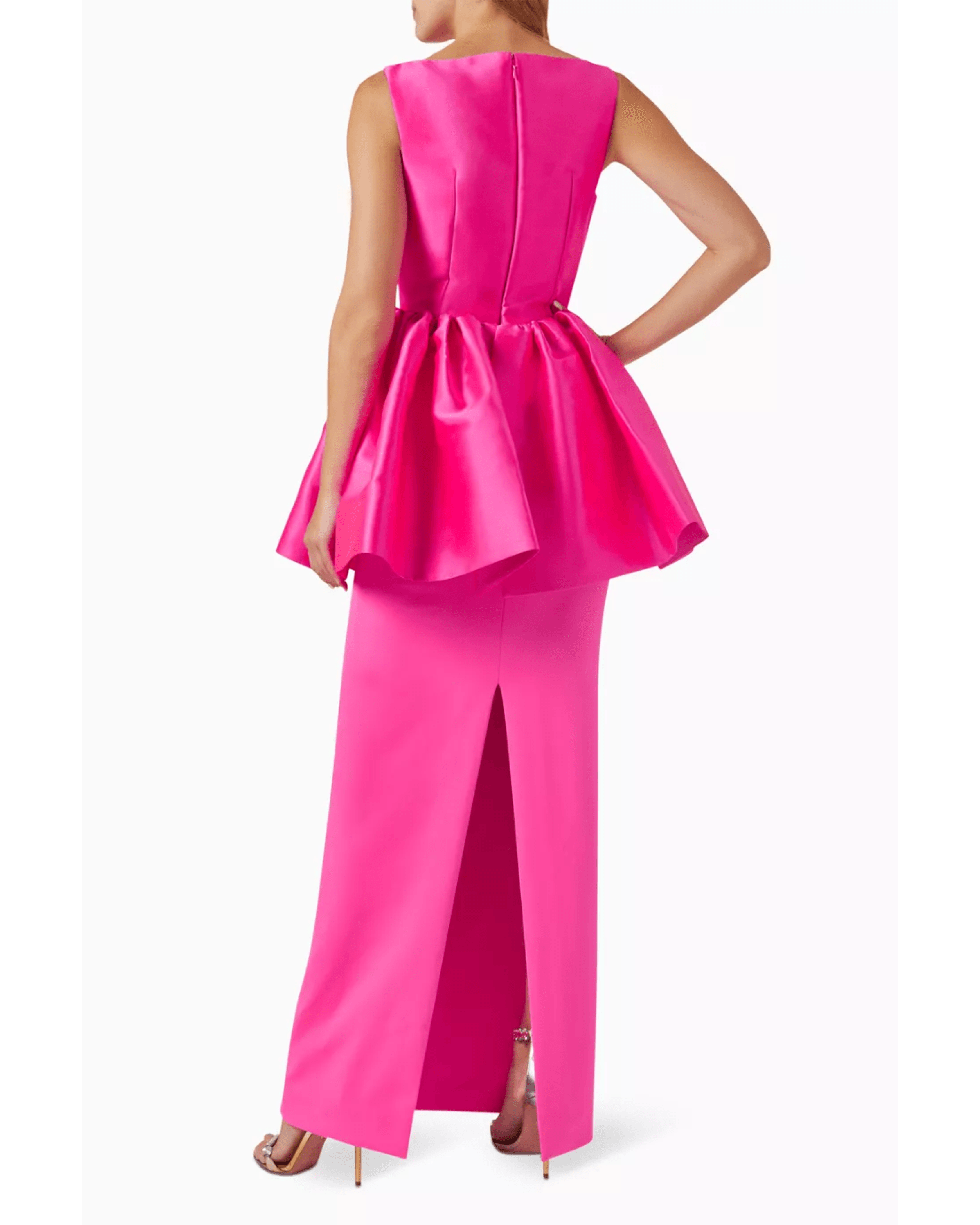 Alda Maxi Dress in Crepe-knit & Organza - Endless - UAE Rental and Resale for Women's Fashion