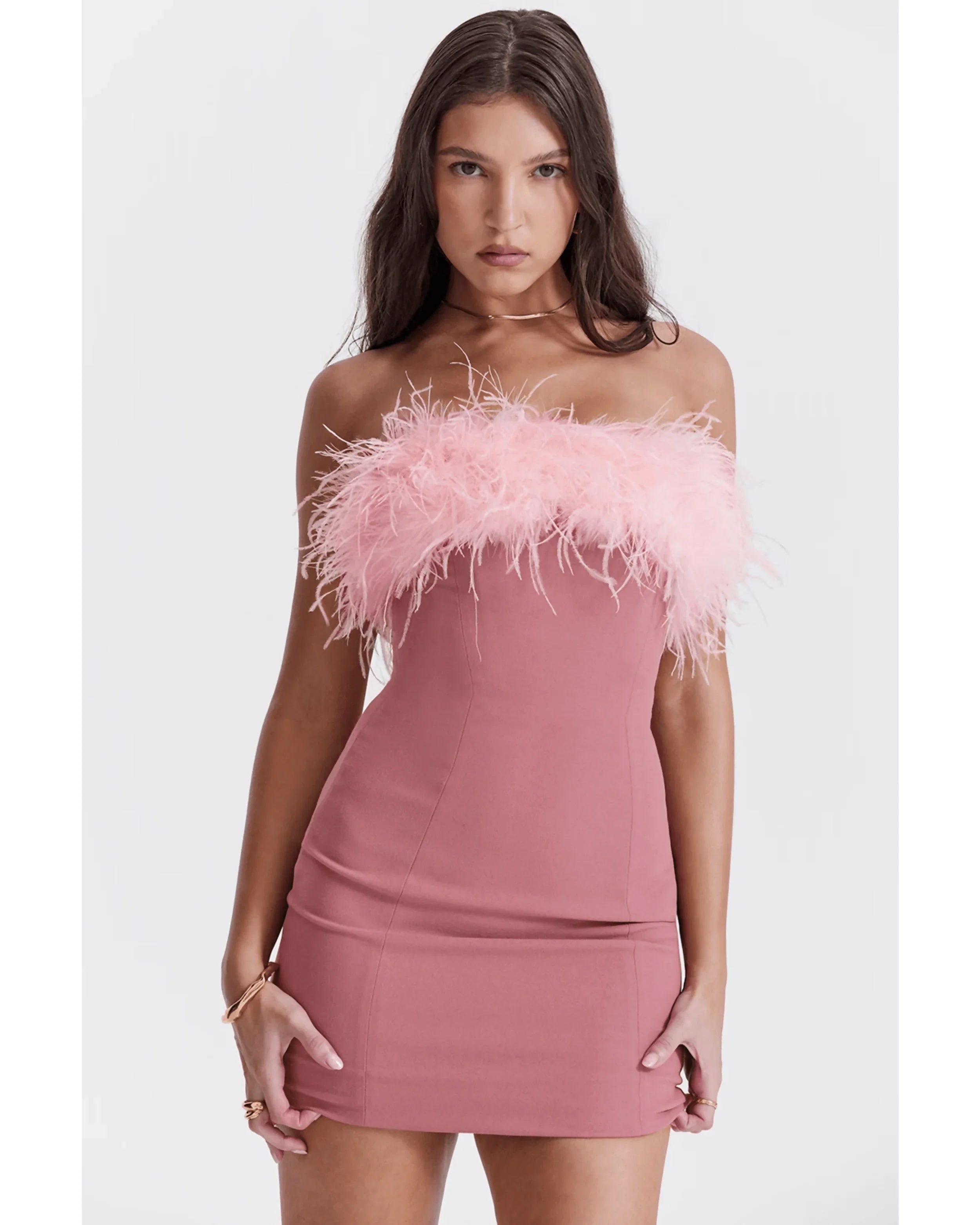 Alexa Warm Pink Mini Dress - Endless - UAE Rental and Resale for Women's Fashion