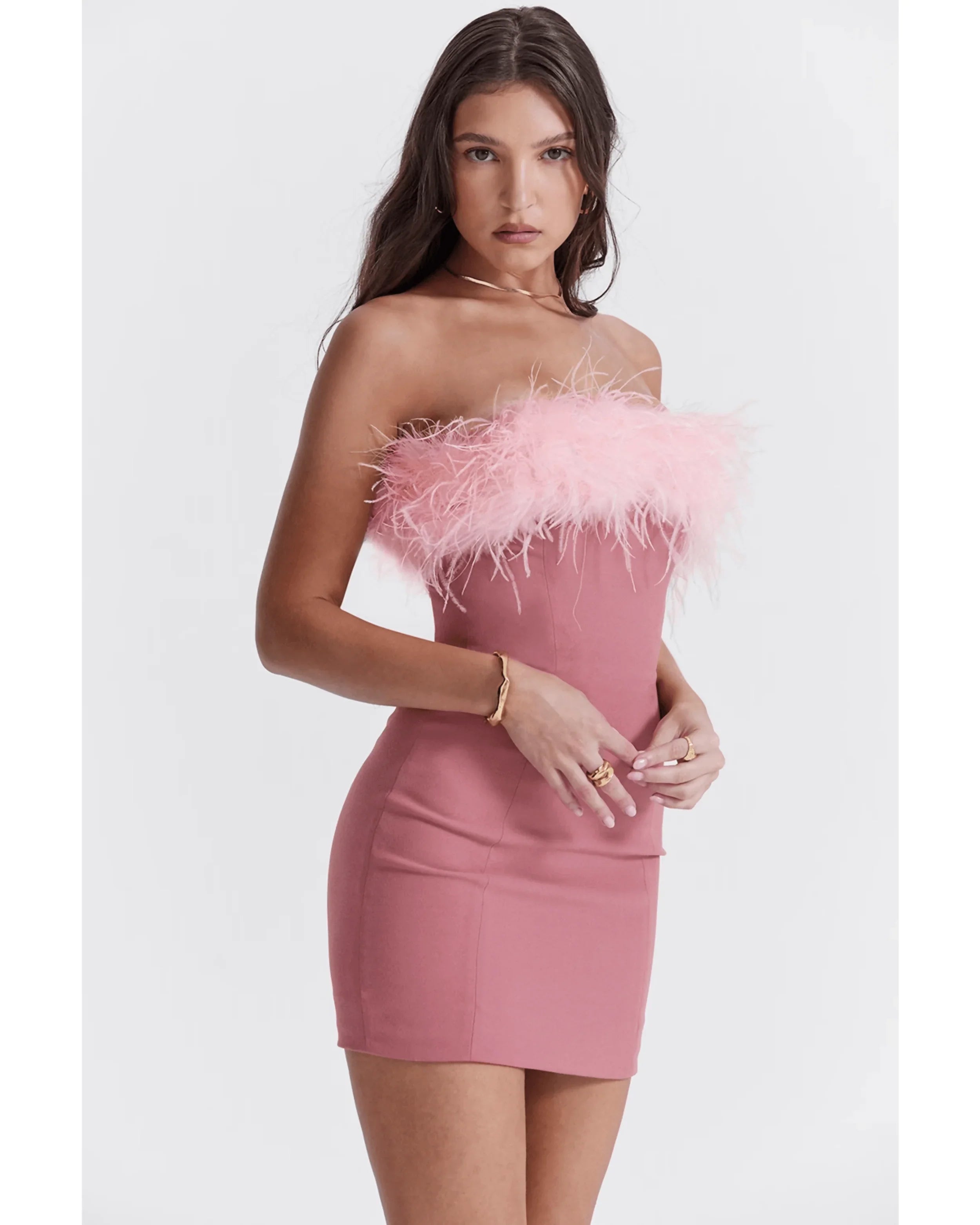 Alexa Warm Pink Mini Dress - Endless - UAE Rental and Resale for Women's Fashion