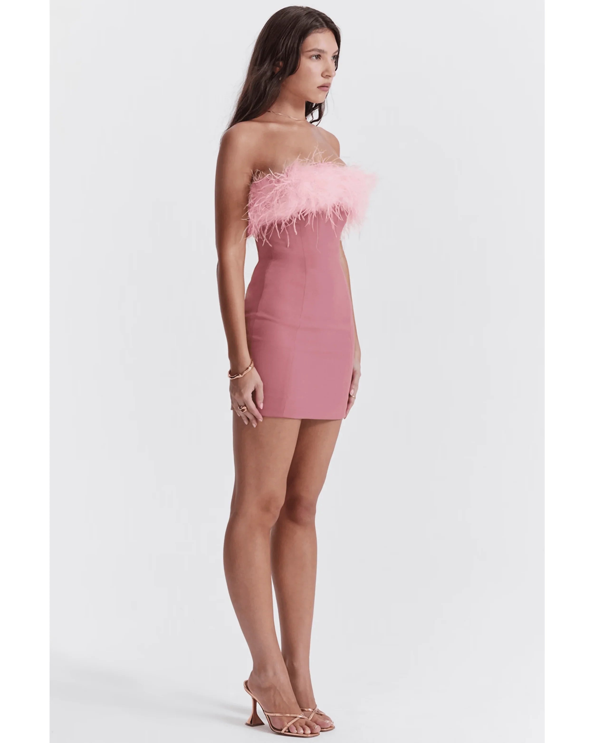 Alexa Warm Pink Mini Dress - Endless - UAE Rental and Resale for Women's Fashion