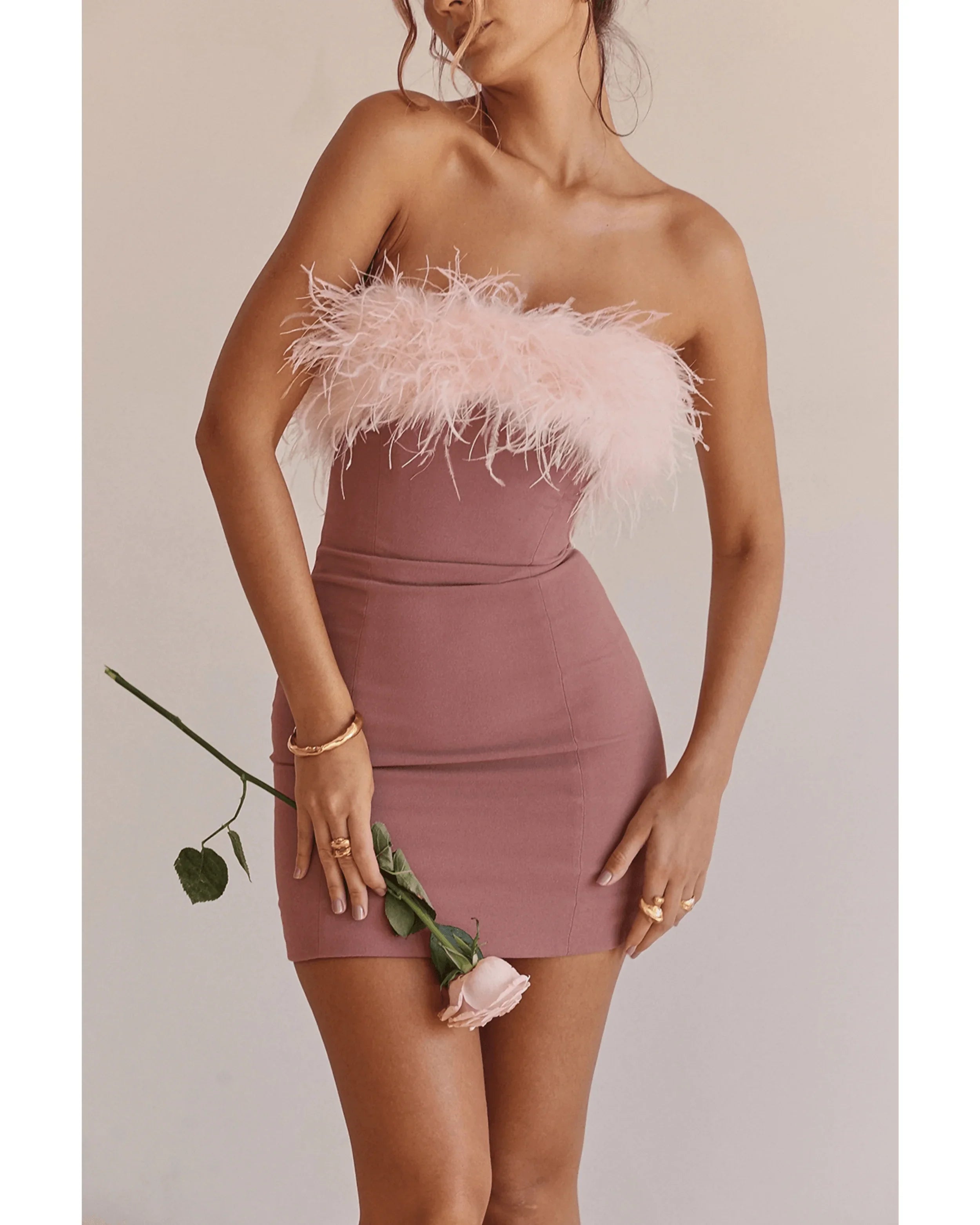 Alexa Warm Pink Mini Dress - Endless - UAE Rental and Resale for Women's Fashion